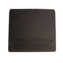 Guardabarro de goma anti spray logotipo negro 625mm x 570mm Randon